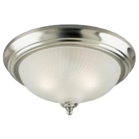 WESTINGHOUSE Westinghouse 64305 2 Light; Flush Mount Ceiling Fixture - Brushed Nickel Finish 169638